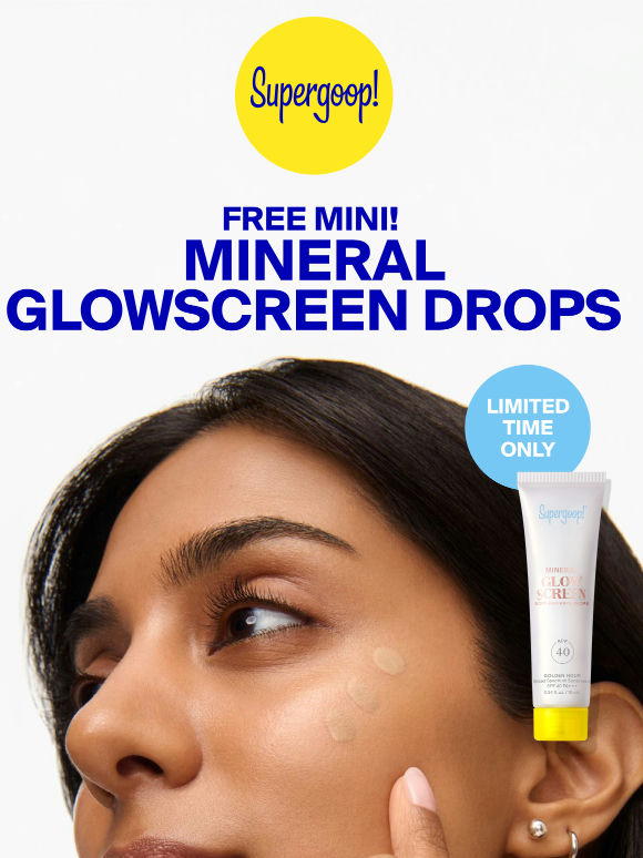 FREE mini Glowscreen Drops with your $60+ order