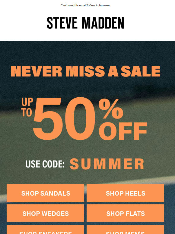 Up to 50% Off *So* Many Styles