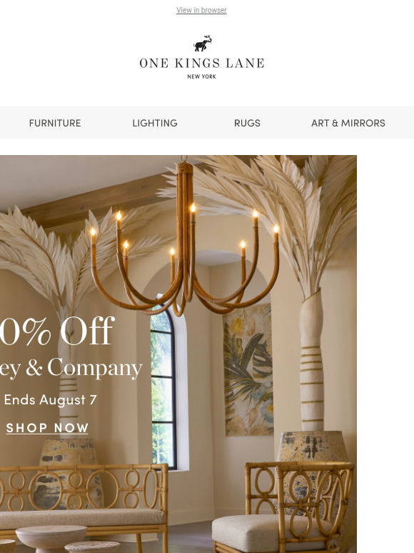 RARELY ON SALE — Currey & Company, Bernhardt Furniture, Hooker Furniture & more