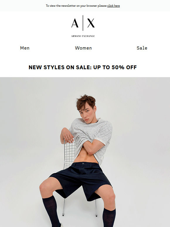 New styles on sale: up to 50% off