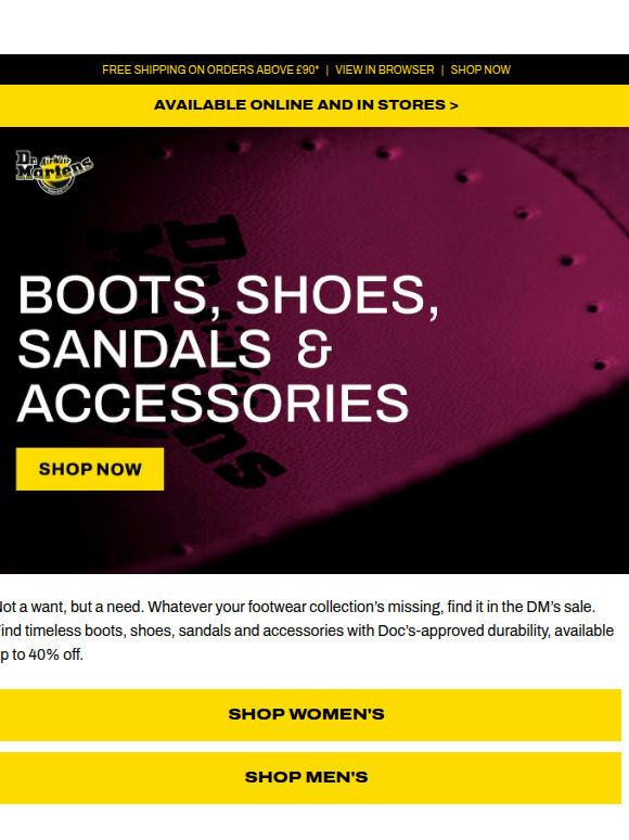 Don't miss up to 40% off