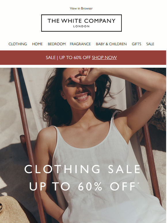 Holiday linen styles, up to 60% off
