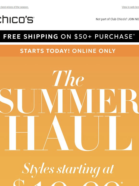 The $19.99+ SUMMER HAUL is online NOW!