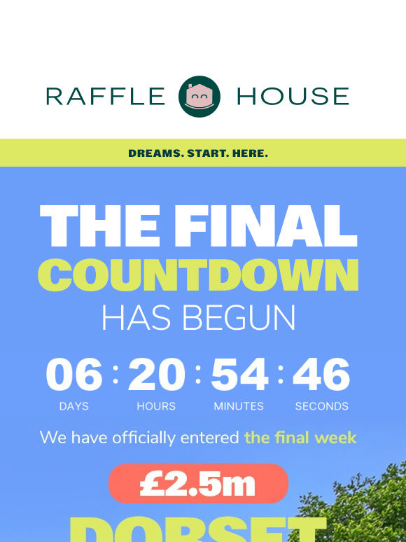 It's the final week to enter the £2.5m Dorset Dream Home draw...⏳