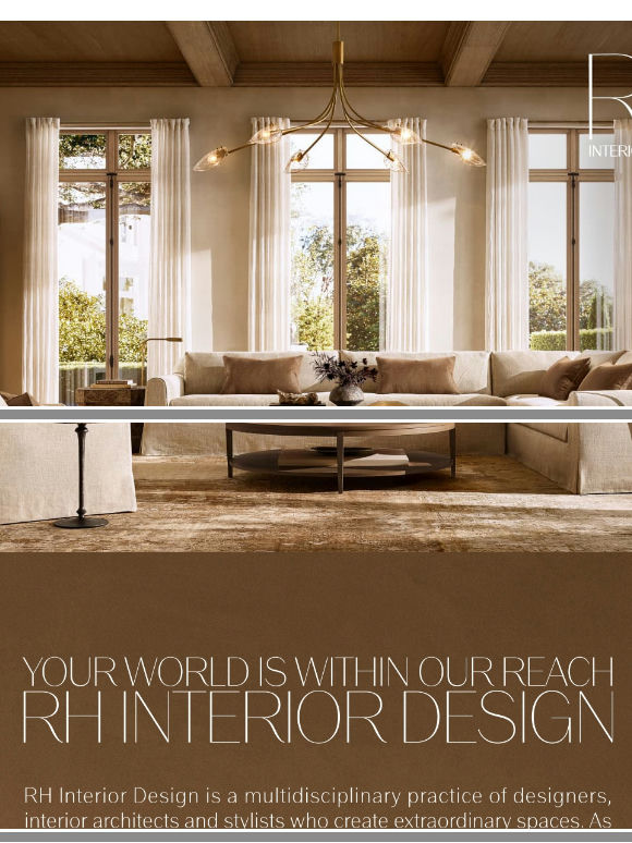 RH Interior Design. Discover Our Extraordinary Services.