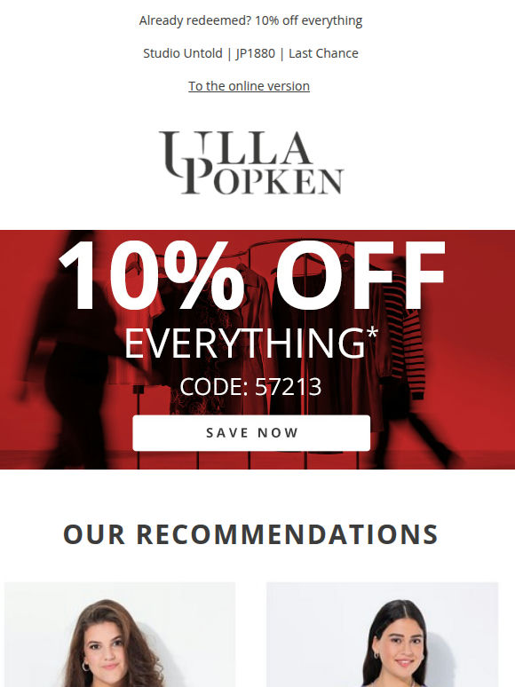 Final call ⏰ 10% OFF your favourite style 💥
