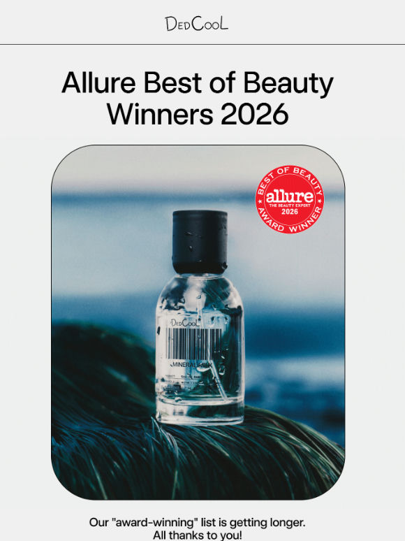 We won! 🏆 Allure Best of Beauty Awards