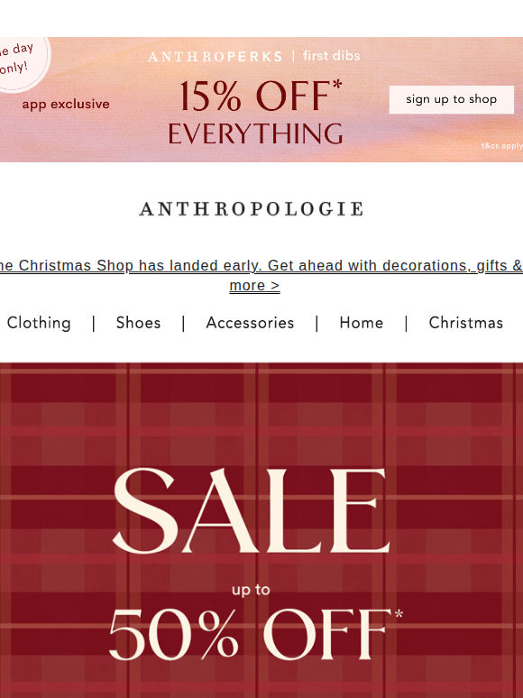Up to 50% off. You know what to do.