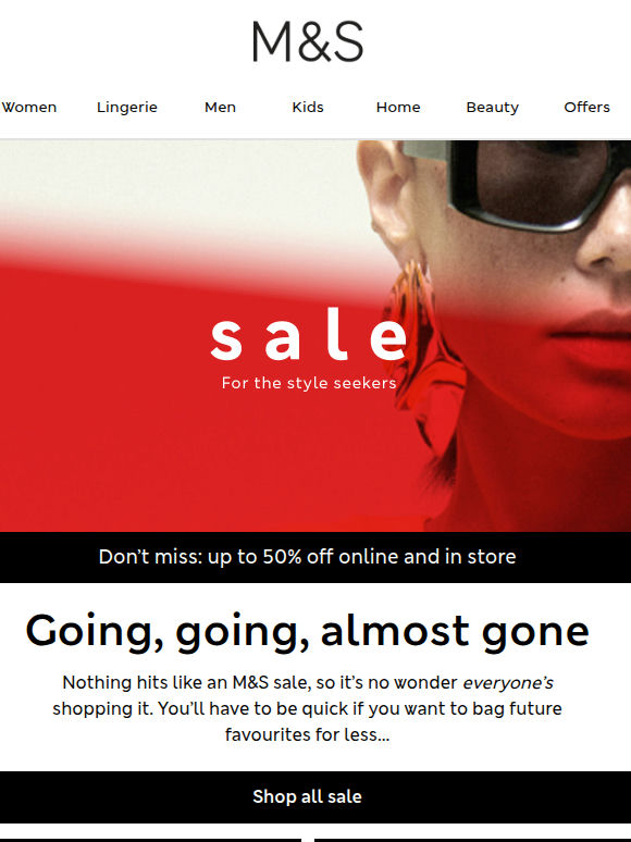 Everyone’s shopping: up to 50% off 📣