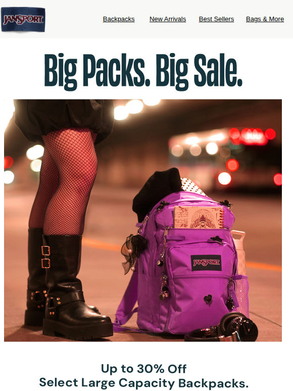 Big packs. Big Sale.
