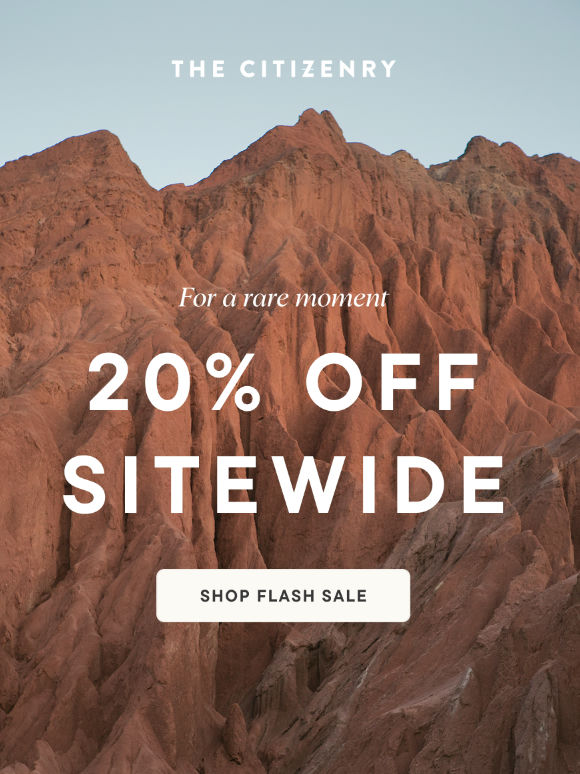 A rare moment to save 20%