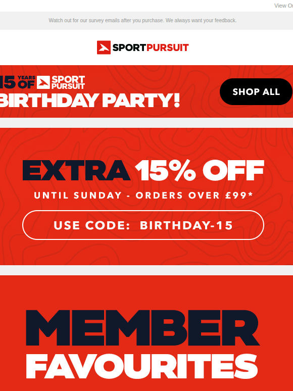 EXTRA 15% OFF on Member Favourites, ft. Nike, Hoka, Rab, Fjern & more