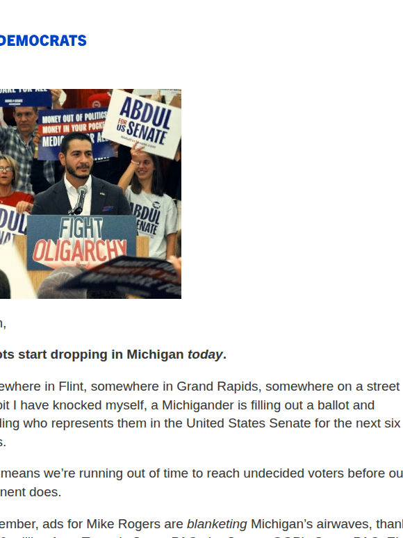 Michiganders start voting TODAY