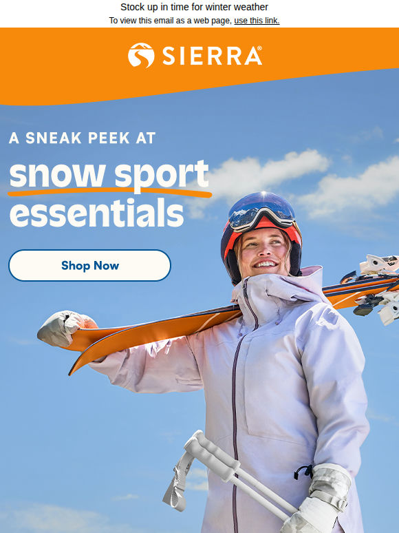 Your first look at snow sport savings ❄️
