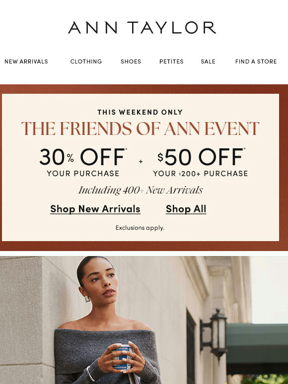 30% Off Your Purchase + $50 Off $200 Ends This Weekend!