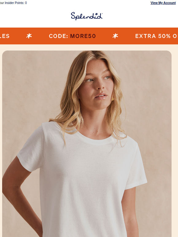 Top-Rated Tees. Extra 50% OFF.