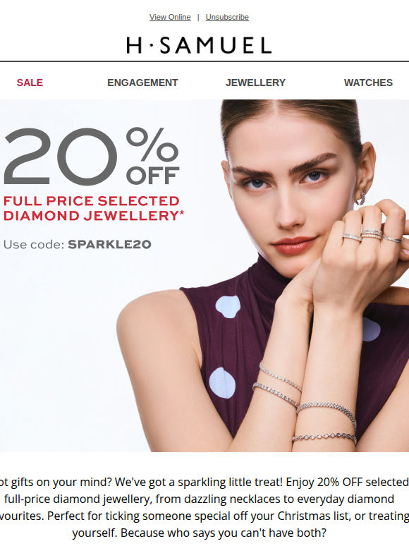 Diamonds are calling… 20% off