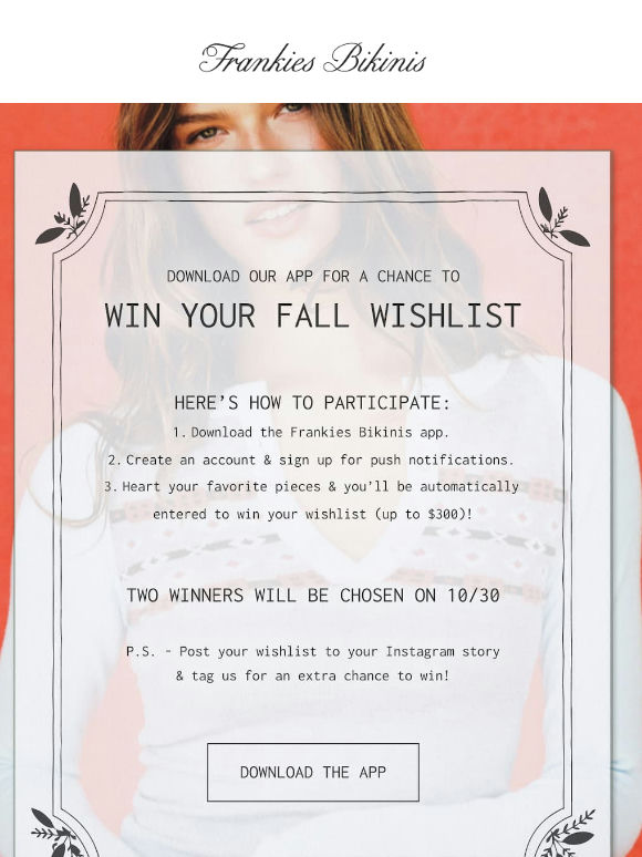 WIN YOUR FALL WISHLIST