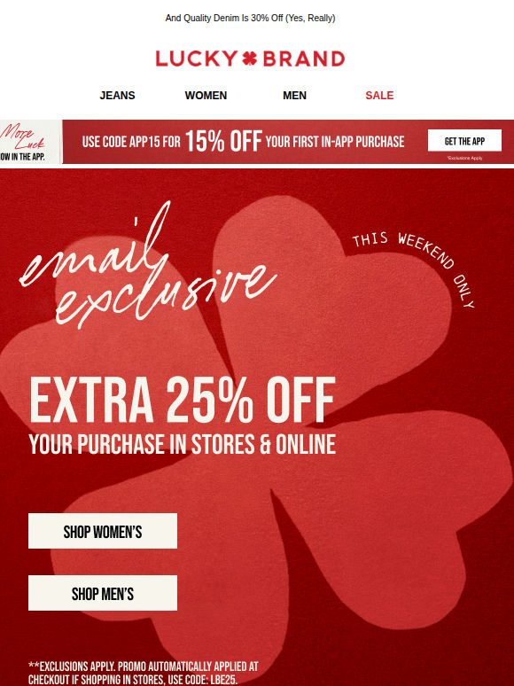 HURRY‼️ EXTRA 25% Off Email Exclusive