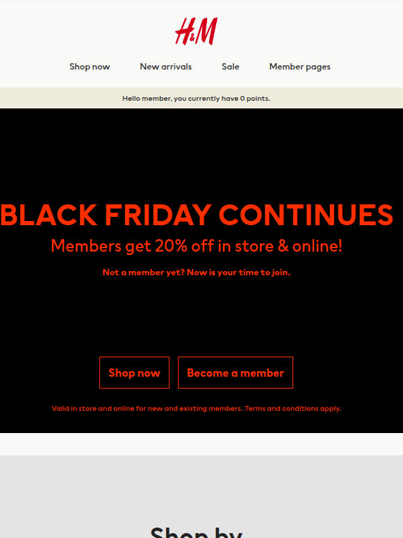 Members, Black Friday continues!