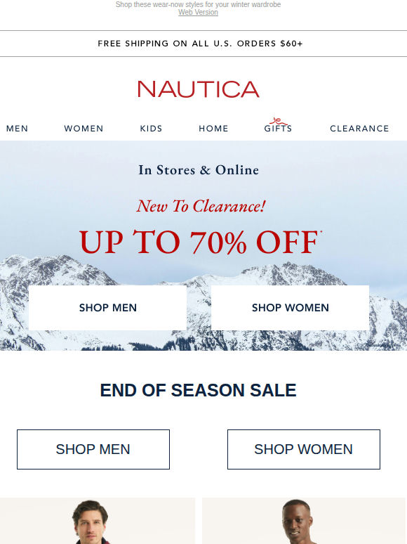 ❄️  Up to 70% off Winter Clearance