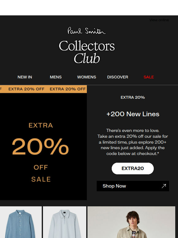 Extra 20% off Sale – limited time only