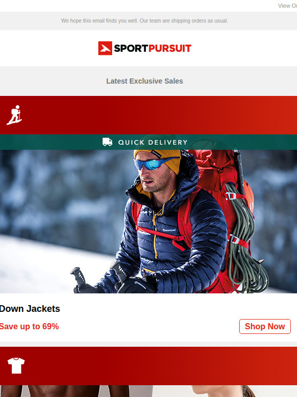 Down Jackets | Underwear Essentials | Casual Boots | Skis | Mund Socks | Up to 69% Off!