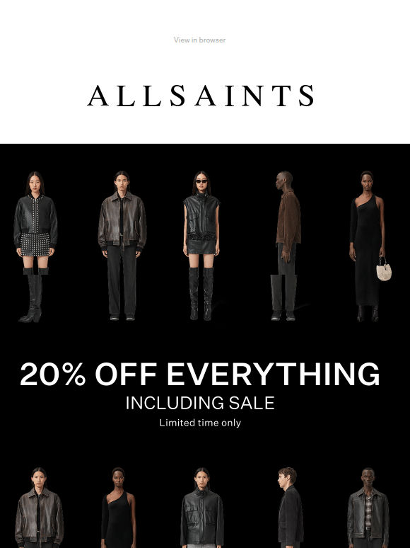 20% Off Everything, Including Sale