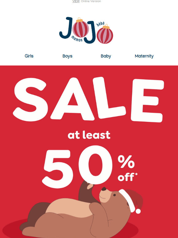 50% OFF: Surprise! Our sale just landed 🏷️