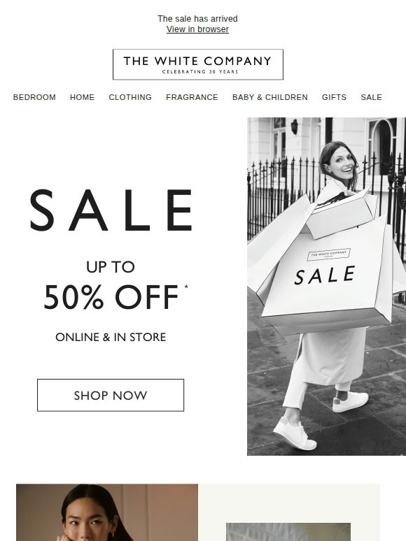 Up to 50% off starts now!