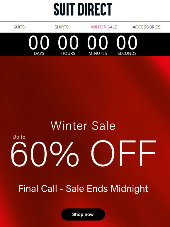 Final hours: Winter sale ends at midnight