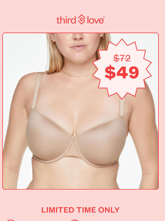 $49 T-Shirt Bra ends soon!
