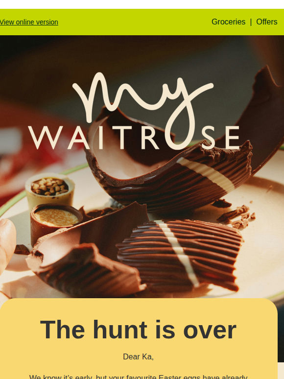 Your Cadbury favourites – now save 1/3 🍫