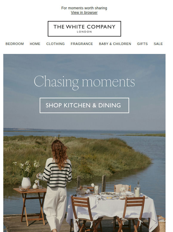 New tableware, styled for spring