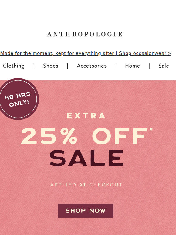 Sun’s out ☀️ Extra 25% off sale’s on