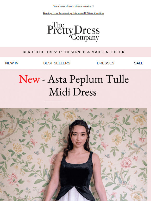 Brand New introducing the Asta Peplum Tulle Midi Dress ✨