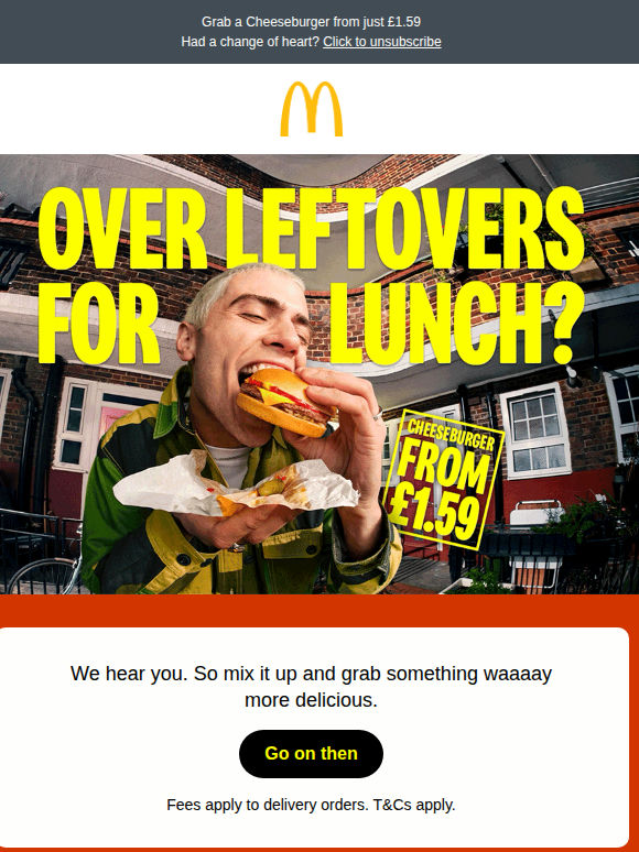 Pre-payday lunch that isn't leftovers?! 🙌