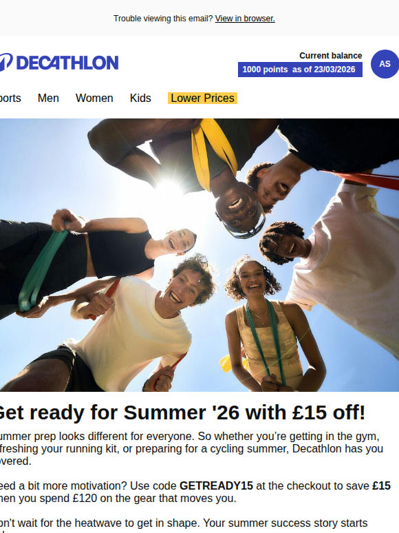 ☀️ 88 Days to go: Get summer-ready (with £15 off)