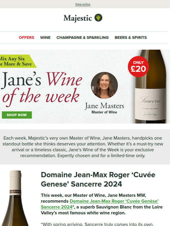 Jane’s NEW Wine of the Week