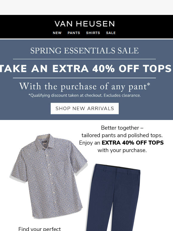 EXTRA 40% OFF TOPS 👀