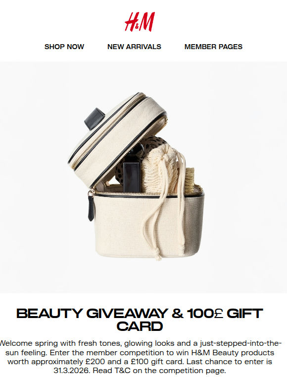 Win a beauty giveaway & 100£ gift card