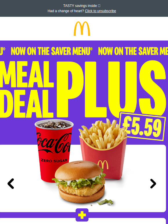 Three words: MEAL DEAL PLUS
