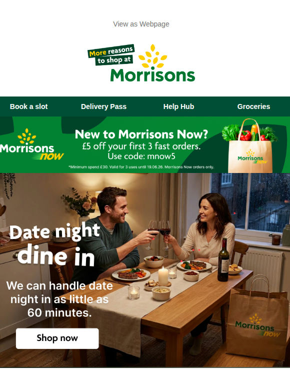 Date night sorted in as little as 60 minutes🌹(plus get £15 off!)
