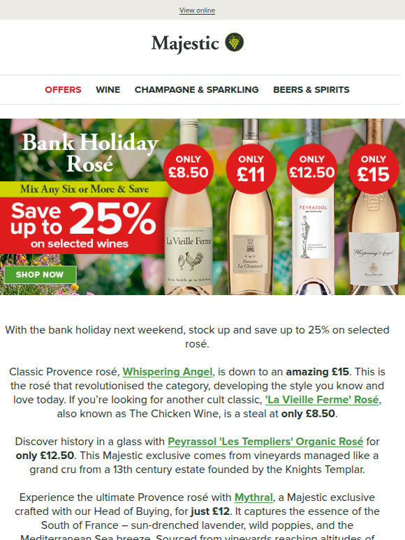 Rosé Season is in full swing! Save up to 25% off