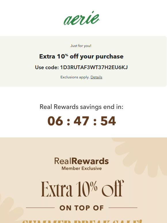 Last day for Real Rewards member deals!