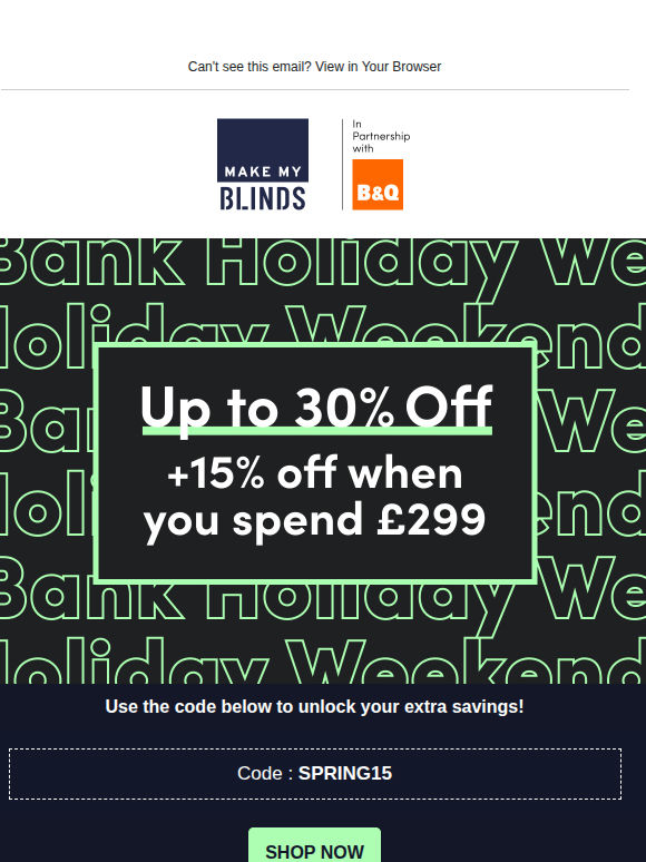 Last Chance - Bank Holiday sale Must End Today!