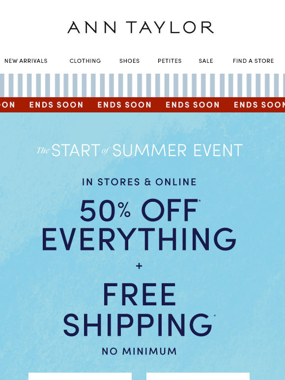 Don’t Miss 50% Off EVERYTHING + Free Shipping!