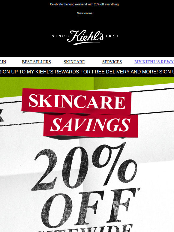 Sun’s out, 20% off is on ☀