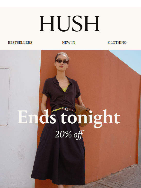 Final hours: 20% off ends tonight
