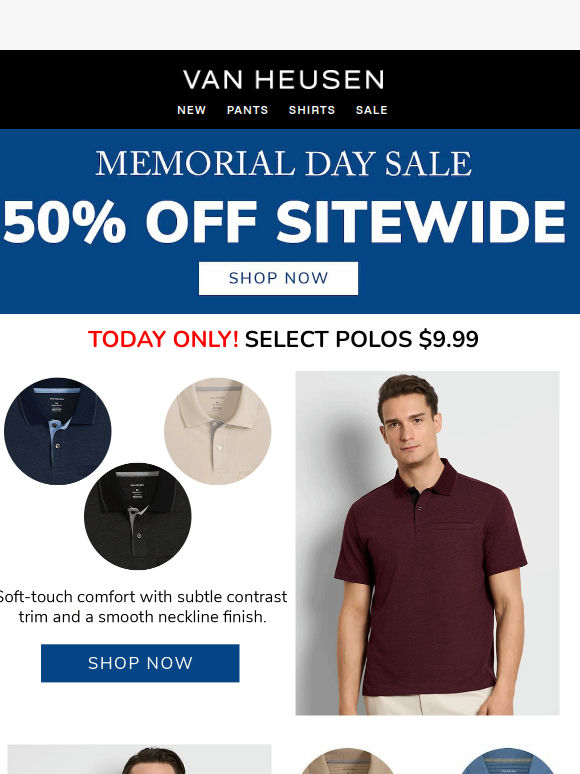 TODAY ONLY 🇺🇸 select polos $9.99